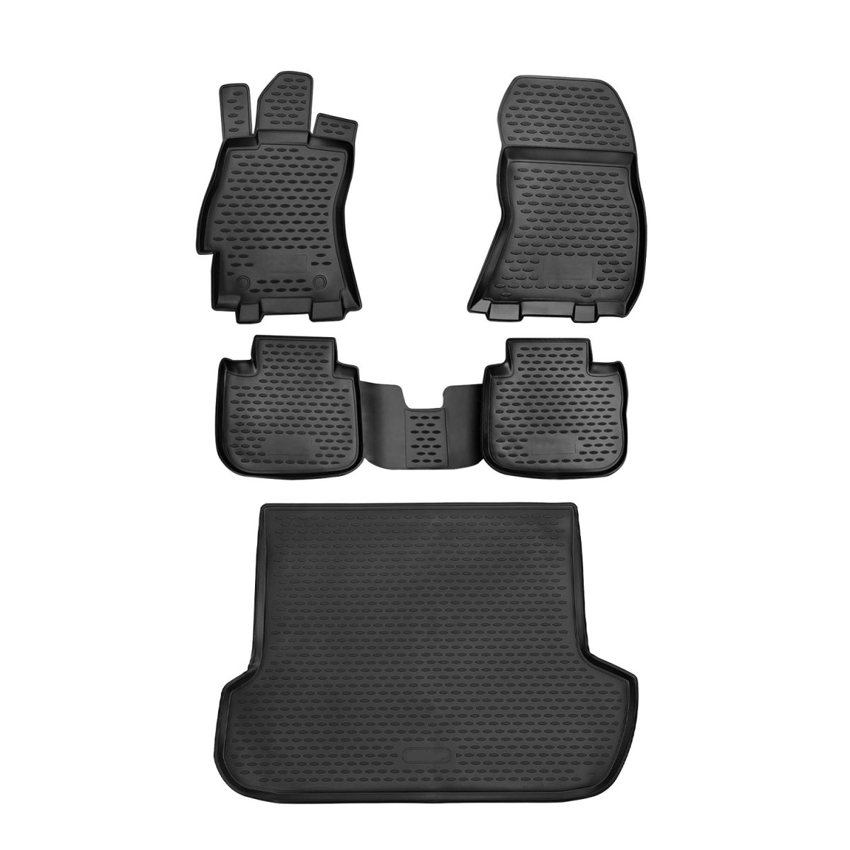 Subaru Outback Floor-Trunk Mats - Omac - 3D - Black - '15-'19 Subaru Outback Floor-Trunk Mats - Omac - 3D - Black - '15-'19